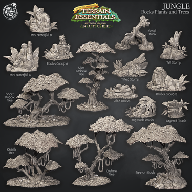 Jungle Terrain - Rocks, Plants, and Trees